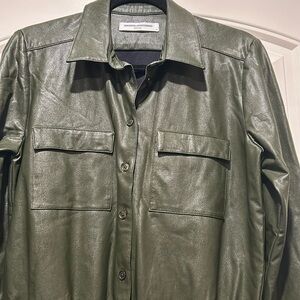 Amanda Uprichard faux leather long sleeve mini dress